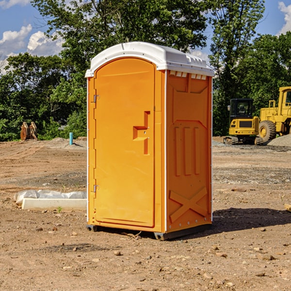 how often are the porta potties cleaned and serviced during a rental period in Thornhill